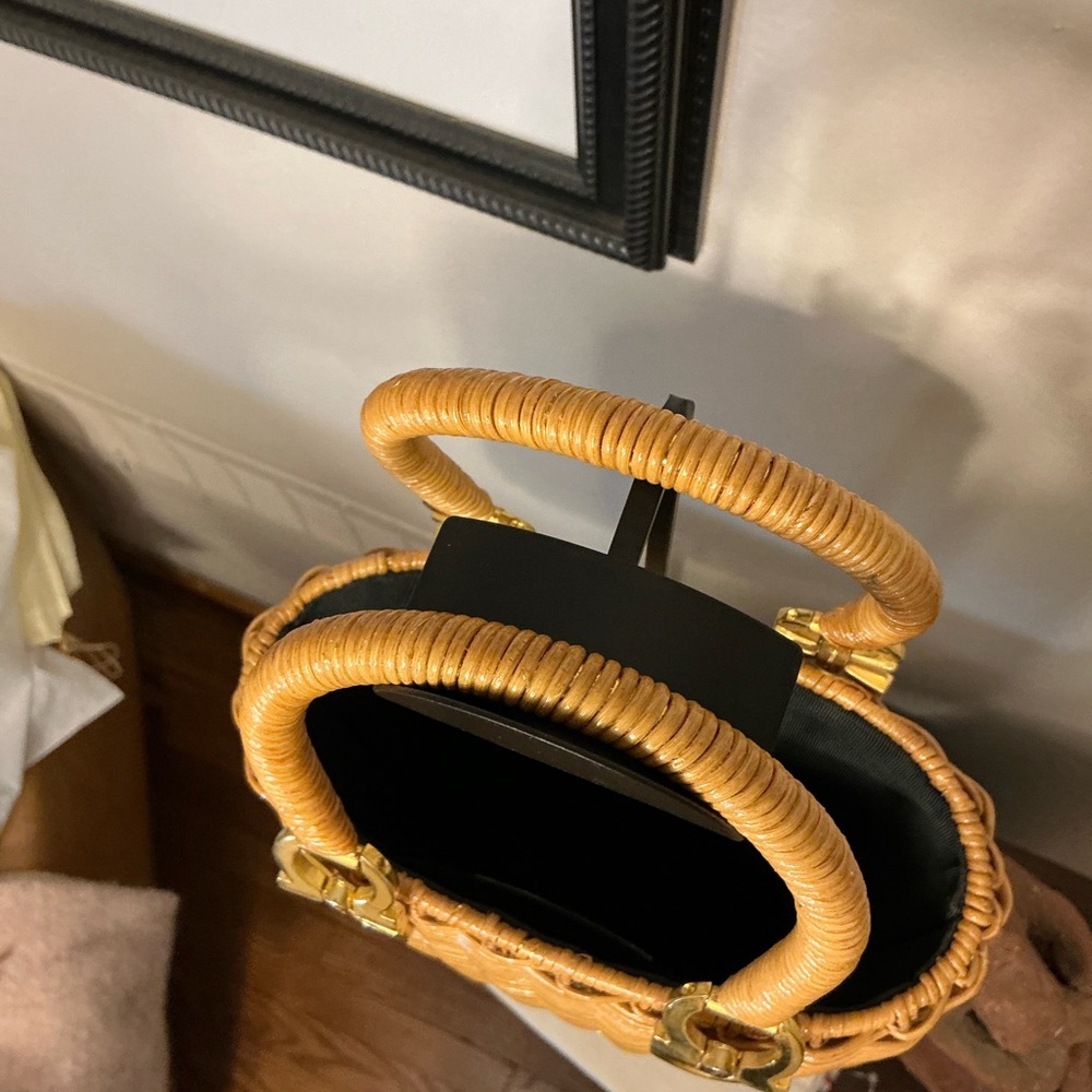 Salvatore Ferragamo Gancini Woven Handbag - Picture 3 of 6